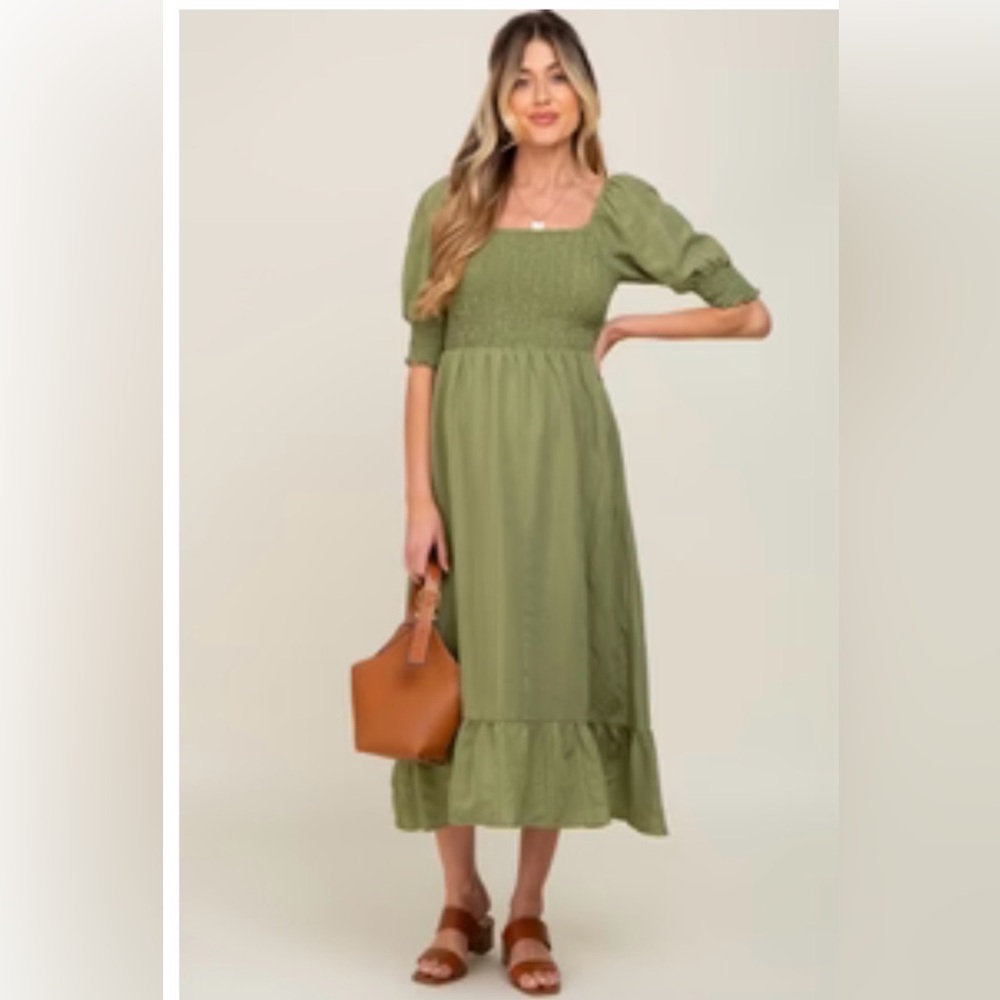Pinkblush Olive maxi dress